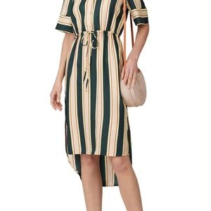 Scotch & Soda Striped Drawstring Shirtdress,‎ Sz XL